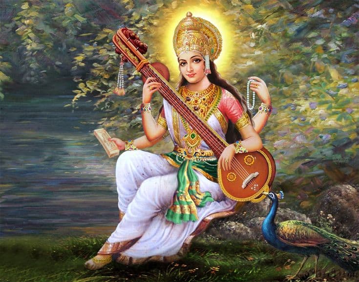 Divine image of Goddess Maa Saraswati